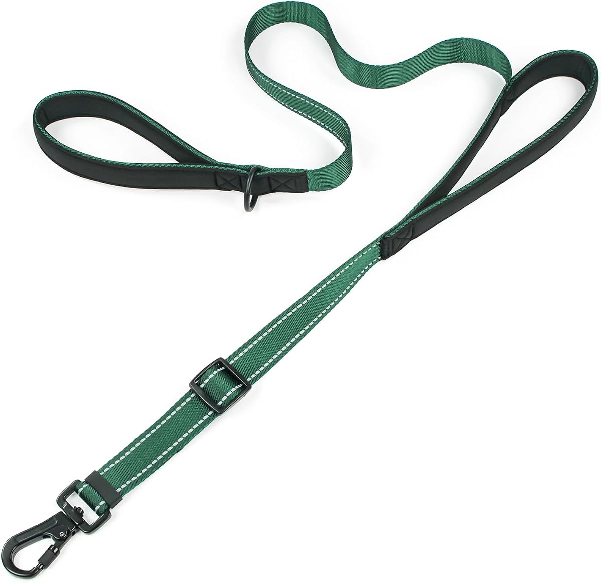 Dual-Handle Traffic Control Dog Leash, Forest Green product photo
