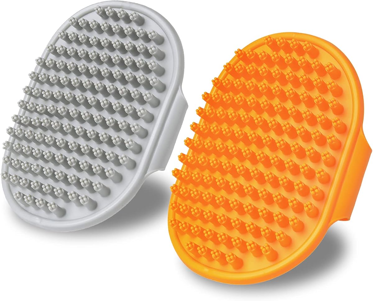 Rubber Curry Grooming Mitt for Cats, Gray product photo