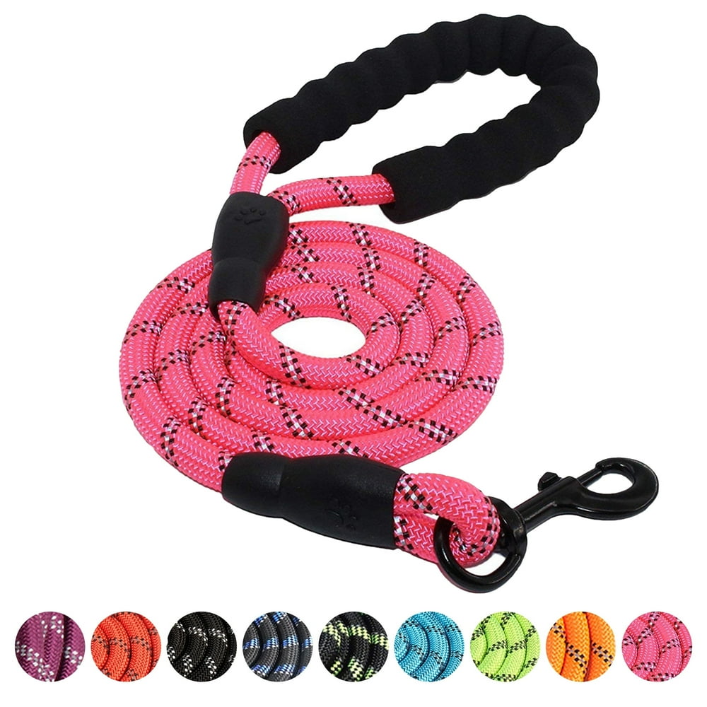 6-Foot Braided Nylon Dog Leash with Padded Handle, Charcoal Gray product photo