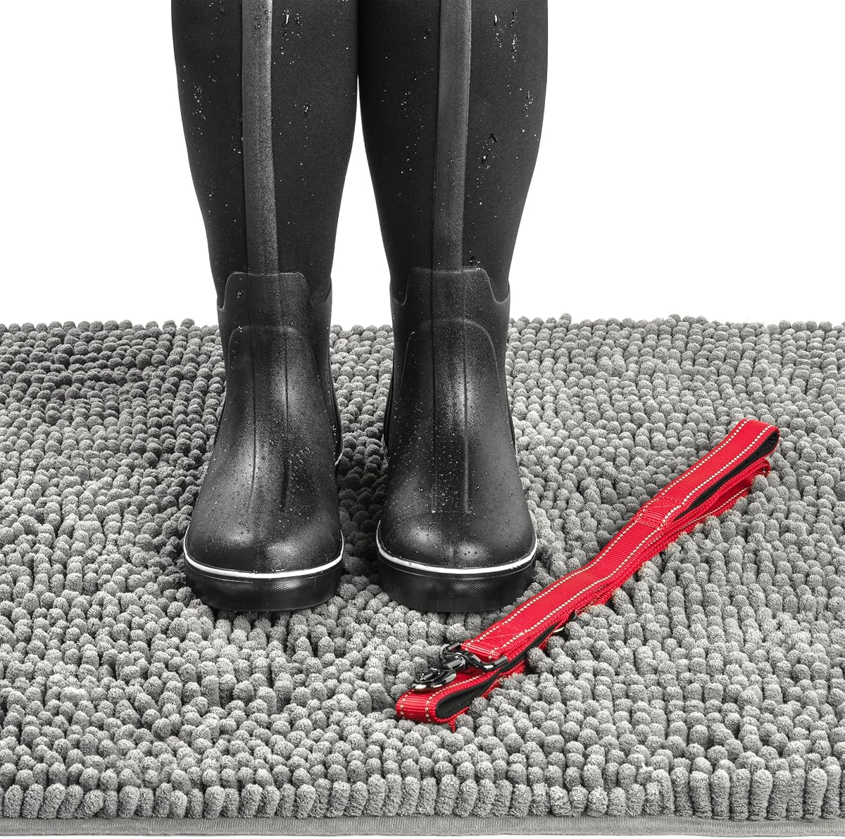 Absorbent Microfiber Pet Paw Cleaning Mat, Slate Blue product photo