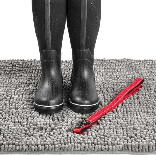 Absorbent Microfiber Pet Paw Cleaning Mat, Slate Blue product photo