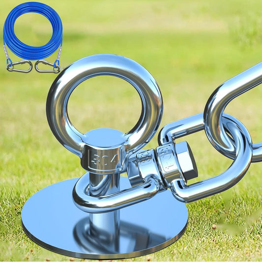 Adjustable Tie-Out Stake and Cable Set, Steel product photo