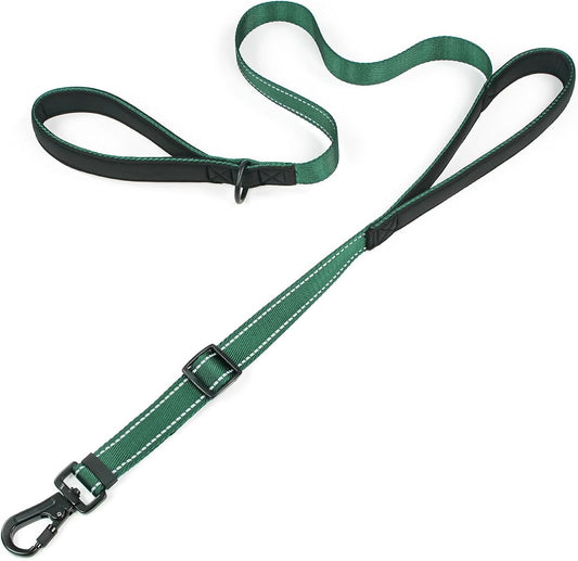 Dual-Handle Traffic Control Dog Leash, Forest Green product photo