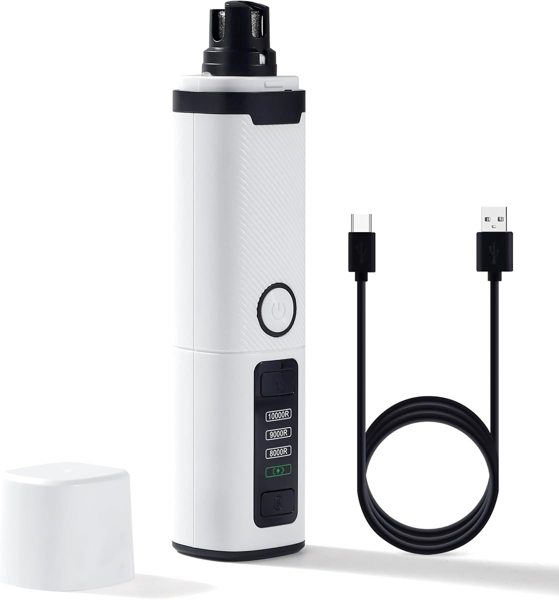 Electric Rotary Pet Nail Grinder Rechargeable, White product photo