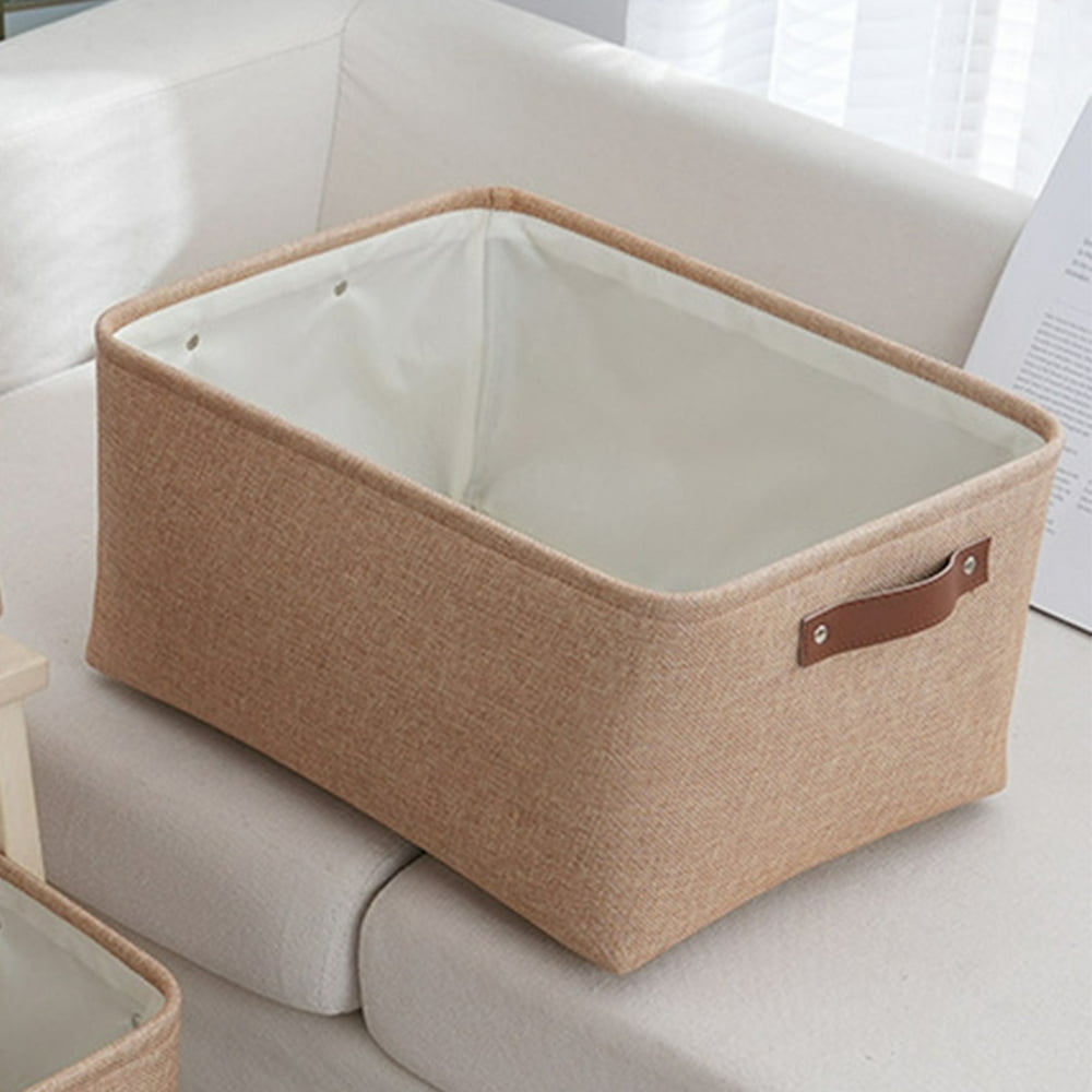 Fabric Toy Storage Basket Collapsible, Sand Beige product photo
