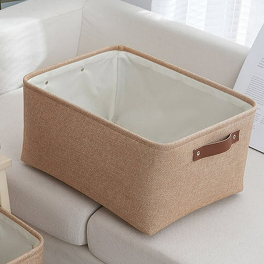 Fabric Toy Storage Basket Collapsible, Sand Beige product photo