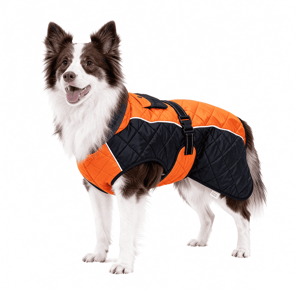 Fleece-Lined Winter Dog Jacket, Deep Navy, Medium product photo