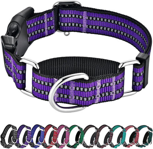 Martingale Nylon Training Collar, Burgundy, Large product photo