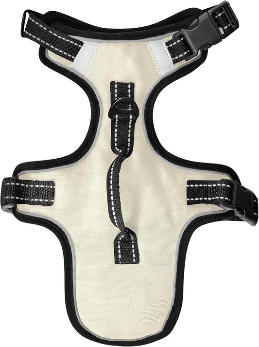 Padded Neoprene Adjustable Dog Harness, Sand Beige, Medium product photo