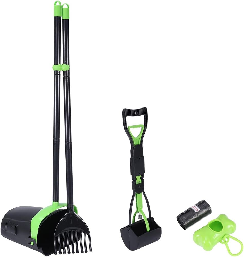 Mays BlueRiver Petware Portable Foldable Poop Scooper, Gray studio product photo