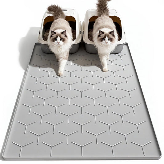 Silicone Litter Trapping Mat, Warm Gray product photo