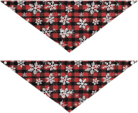 Snap-On Dog Bandana 2-Pack, Plaid Set product photo