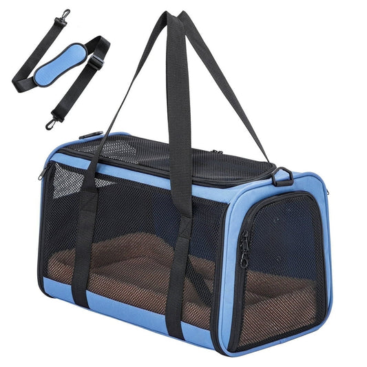 Soft-Sided Collapsible Pet Carrier, Charcoal Gray, Medium product photo