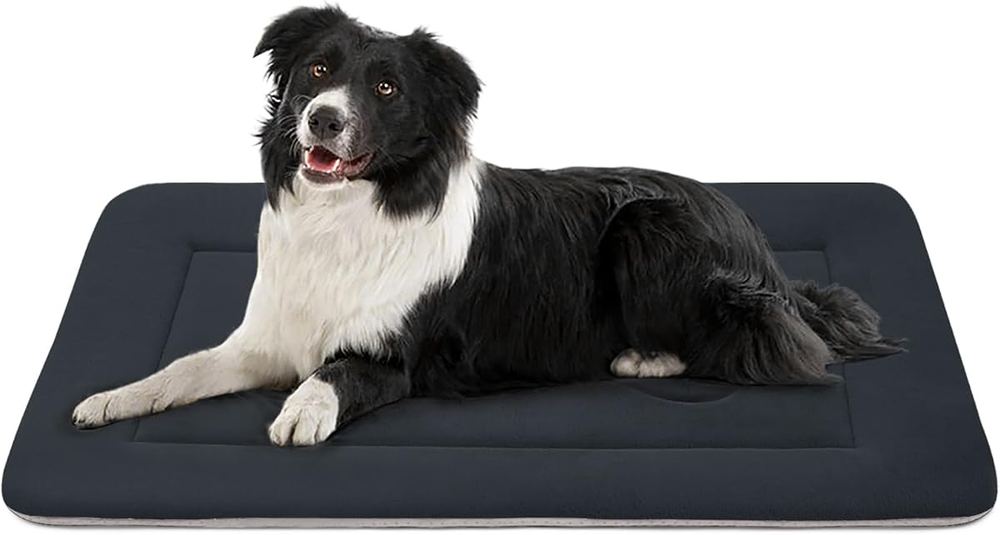 Mays BlueRiver Petware Waterproof-Base Crate Mat Cushion, Charcoal, 36-Inch studio product photo