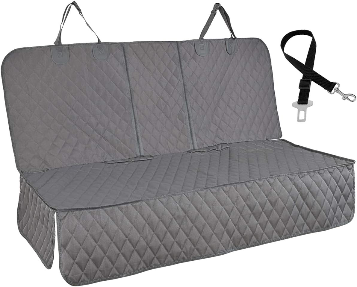 Waterproof Bench Car Seat Cover for Dogs, Gray product photo